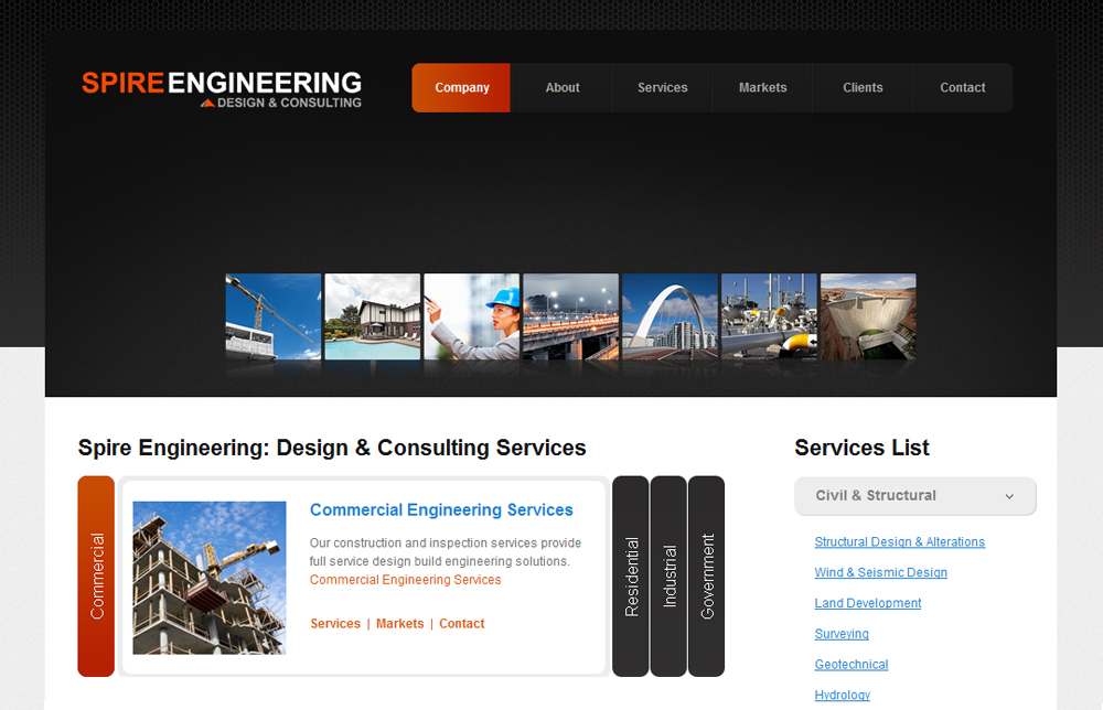 Spire Engineering Website Design